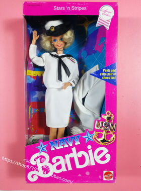 预 Barbie Navy Stars N Stripes 1990 海军芭比娃娃 甜美