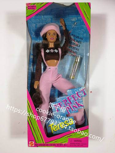 发 Barbie Perfect Pink Teresa 1997 粉红背带裤特瑞沙芭比