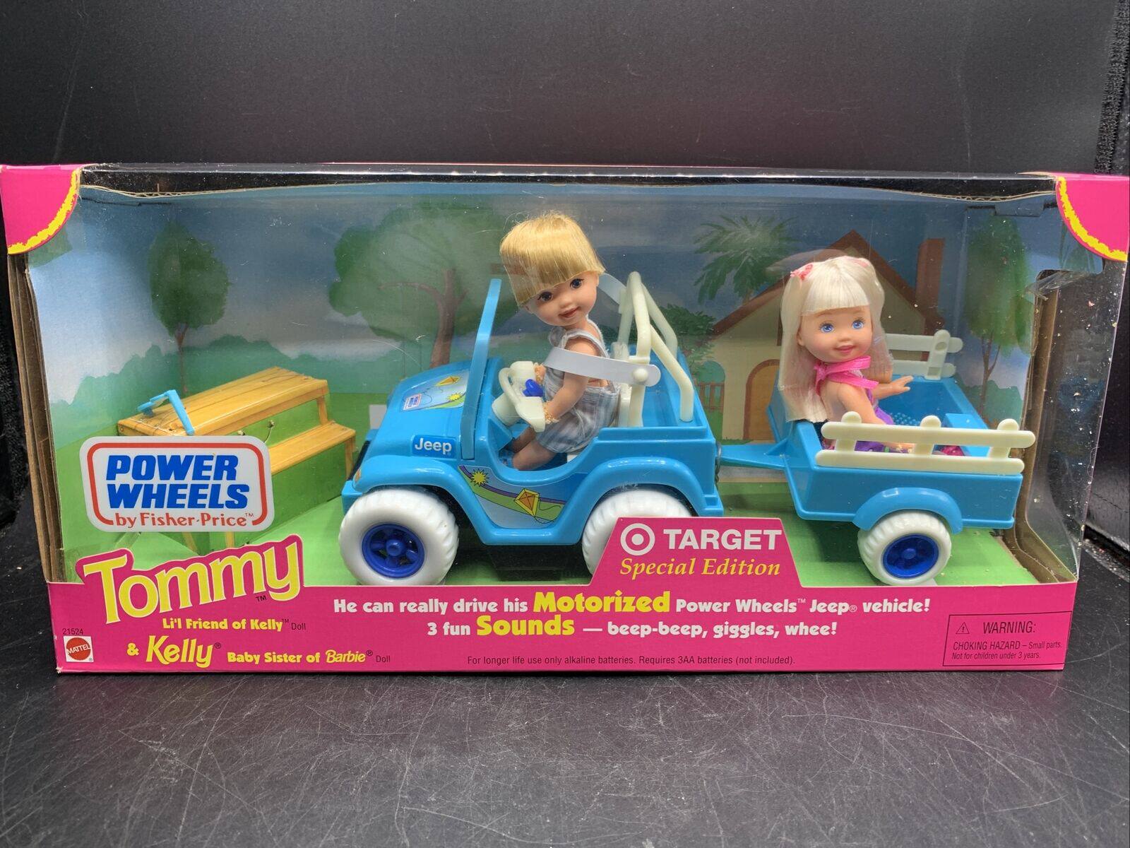 发 Barbie Tommy Kelly Power Wheels 1998 芭比凯莉娃娃汽车