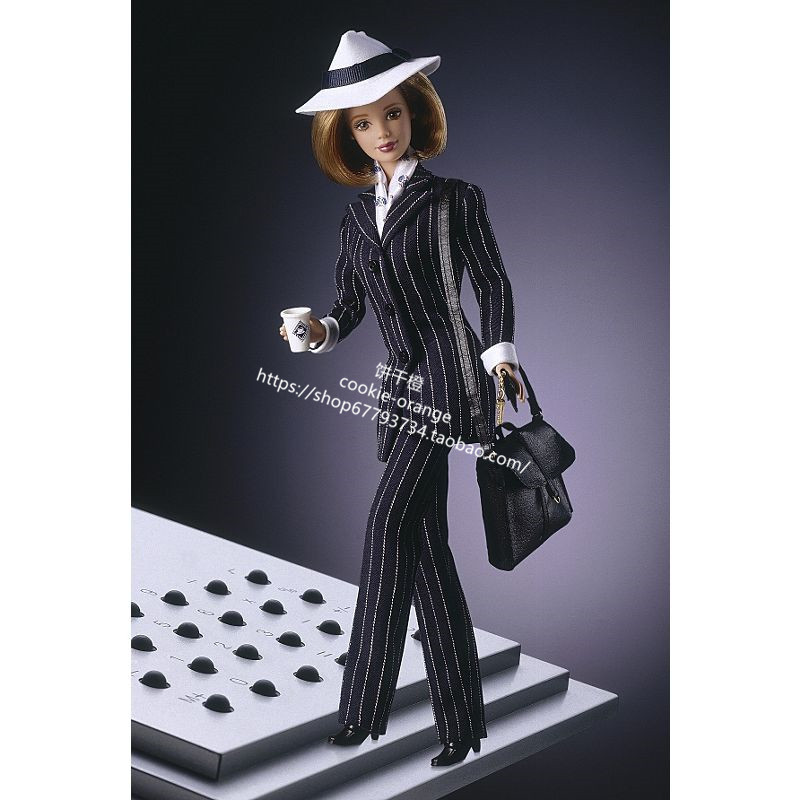 发 barbie millicent roberts pinstripe power 1997 芭比娃娃