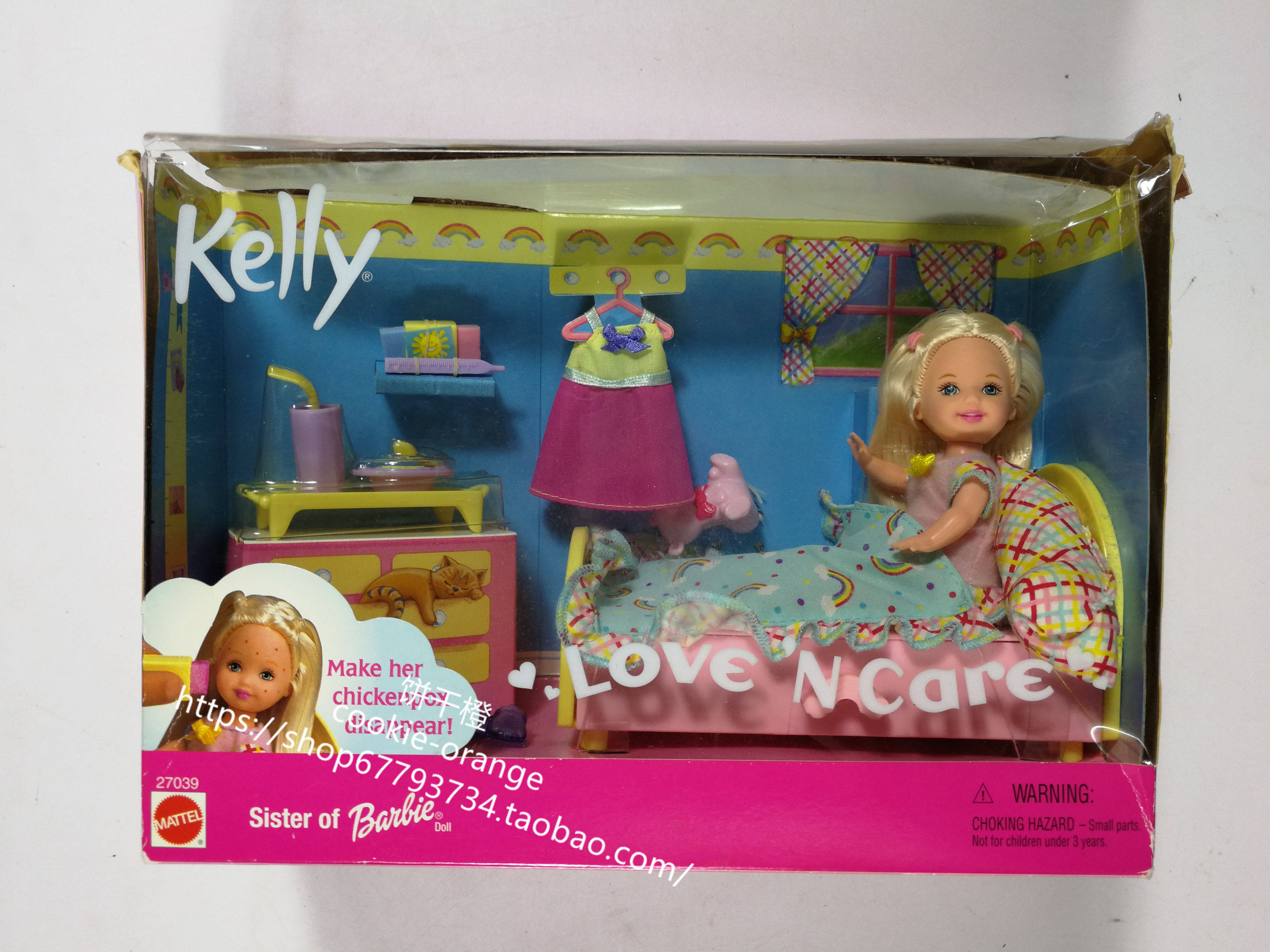 发 Barbie Kelly Love N Care 2000 爱与关怀凯莉娃娃 稀少