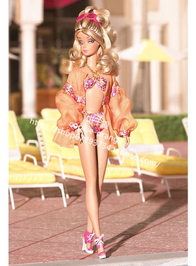 预 Barbie Palm Beach Swim Suit Silkstone 2010 棕榈滩芭比ST