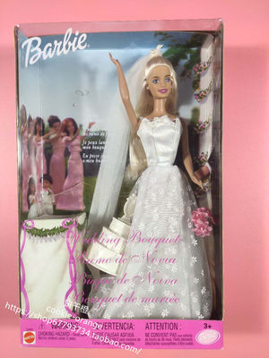发 Barbie Wedding Bouquet 2001 新娘芭比娃娃 欧版