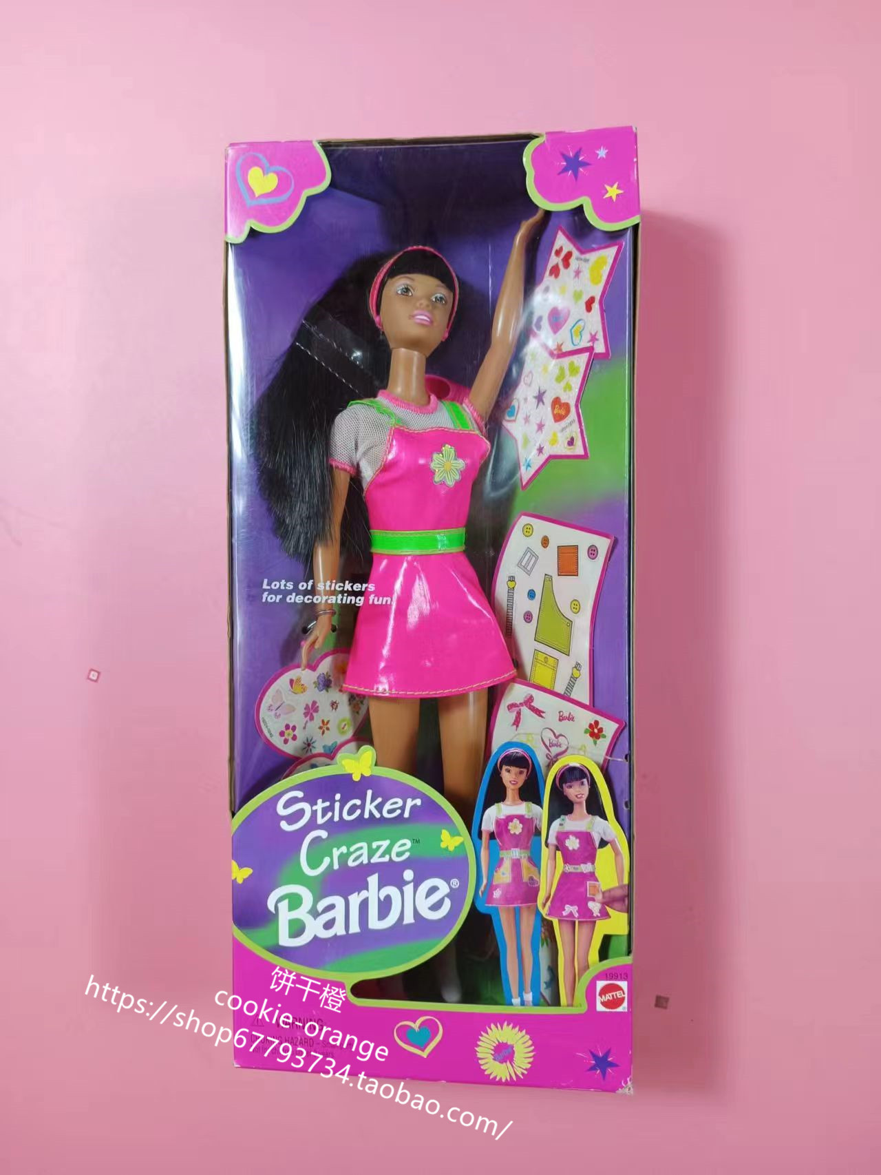 发 barbie sticker craze 19913 1997 贴纸芭比娃娃 开口笑