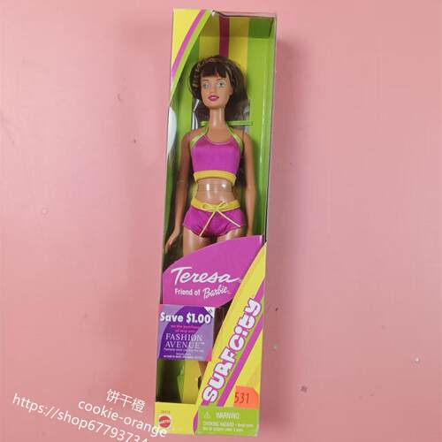 发 Barbie Surf City Teresa 2000 瑟夫城沙滩芭比娃娃