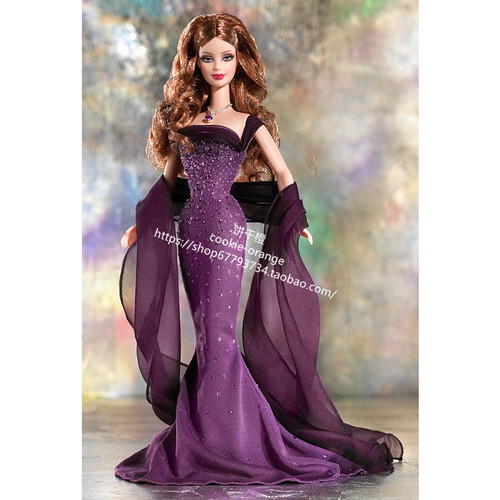 发 Barbie Birthstone February Amethyst 2003 二月生辰石芭比