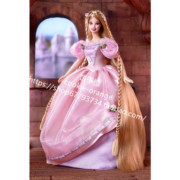 发 Barbie Rapunzel 2001 正品绝版长发公主芭比娃娃