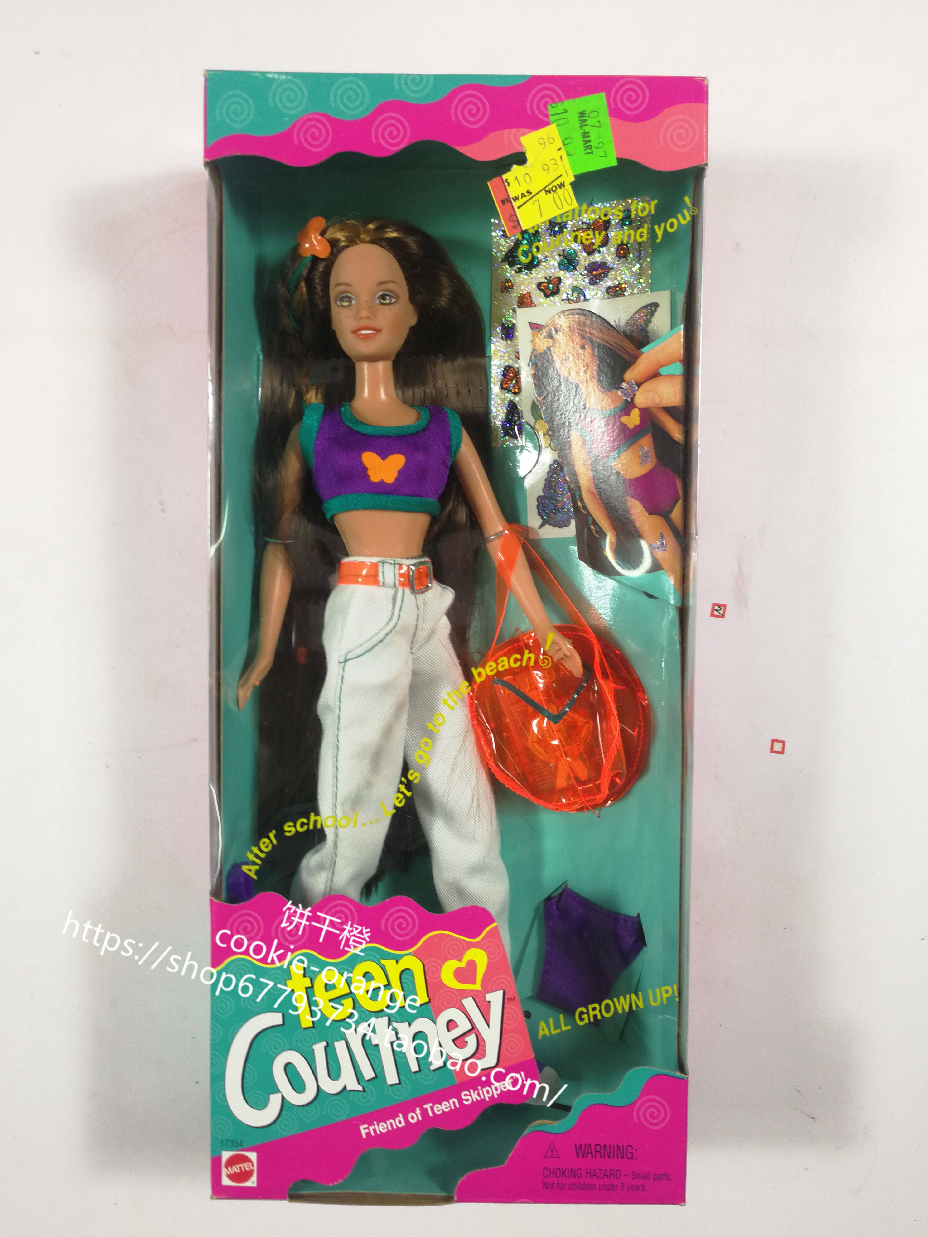 发 Barbie Teen Courtney 1996 少年考特尼芭比娃娃 稀少麻子