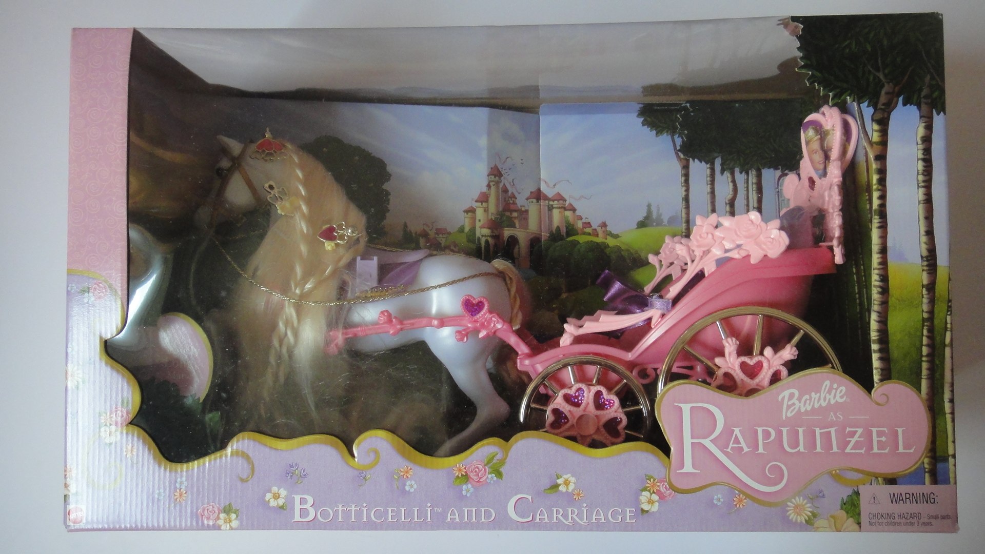 发 barbie rapunzel carriage 2001 长发公主芭比马车