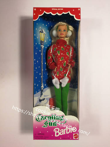 发 Barbie Caroling Fun 1995 正品绝版圣诞颂歌芭比娃娃