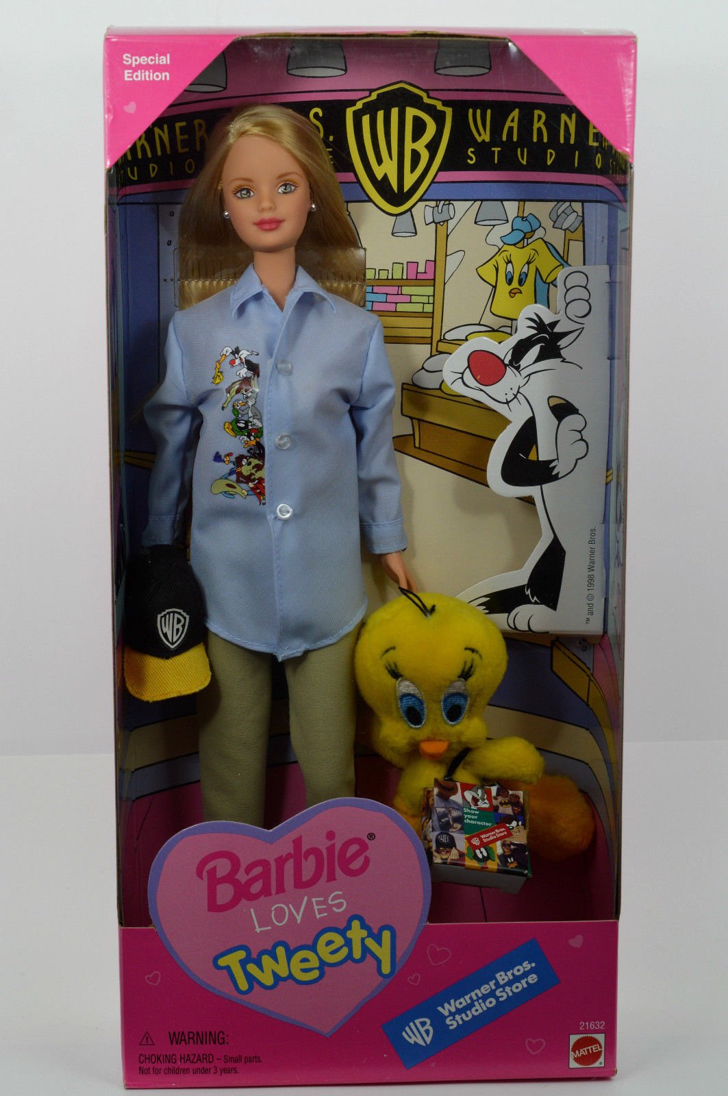 发 Barbie Loves Tweety 1998 崔迪芭比娃娃