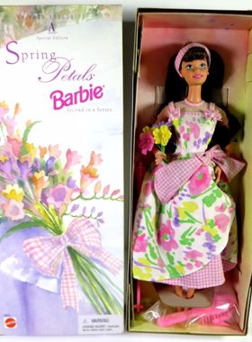 发 Barbie Spring Petals 1996 雅芳春之花瓣芭比娃娃 棕发