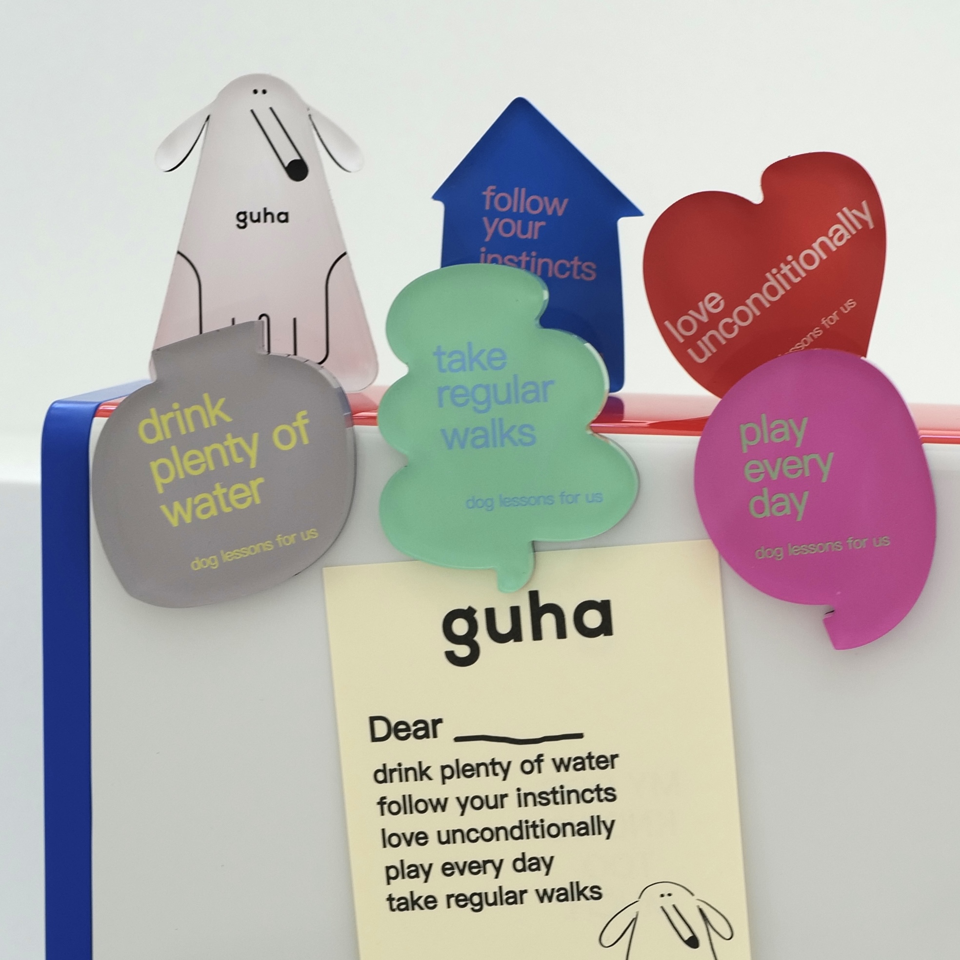 原创小狗高透亚克力磁吸冰箱贴