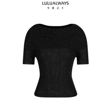 LULUALWAYS我爱露露25秋季新款优雅大方气质女简约修身毛衣针织衫