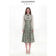 绿色连衣裙 森系清新田园木耳领长款 LULUALWAYS我爱露露26春季 新款