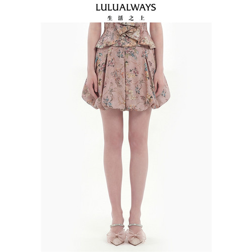 LULUALWAYS【商场同款】26夏季新款公主日记-告白花海-花苞短裤
