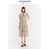 优雅淑女别致浪漫中长款 LULUALWAYS我爱露露夏季 新款 连衣裙