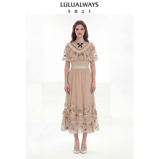 新款 26夏季 甜美浪漫风绣花波点网纱连衣裙 商场同款 LULUALWAYS