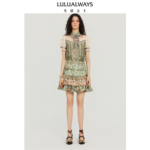 新款 25秋季 森系花语甜美浪漫娃娃领女上衣 商场同款 LULUALWAYS