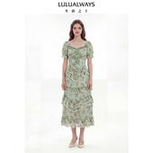 田园清新风蛋糕裙雪纺连衣裙 法式 LULUALWAYS我爱露露26夏季 新款