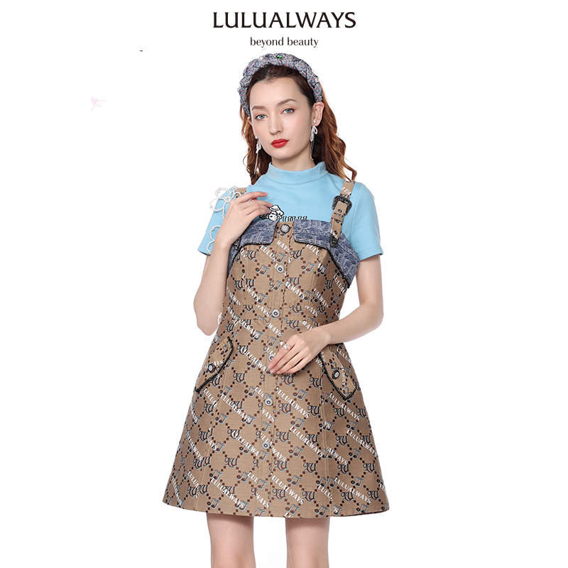 LULUALWAYS修身吊带连衣裙