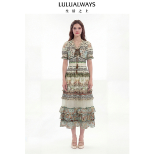 商场同款 甜美蛋糕裙长款 26夏季 法式 连衣裙 新款 LULUALWAYS