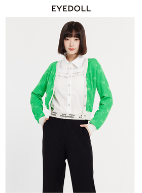 EYEDOLL新款百搭减龄时尚通勤翻领短款衬衫