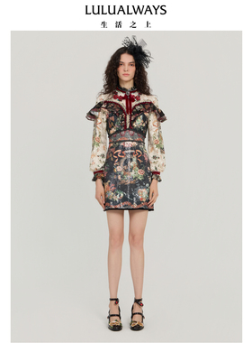 LULUALWAYS【商场同款】25冬季新款法式浪漫【爱的华尔兹】连衣裙