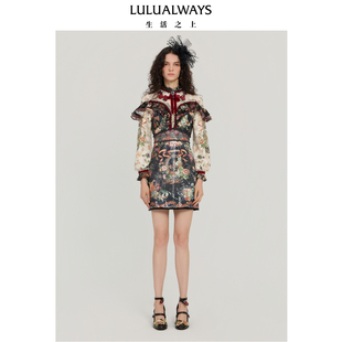 LULUALWAYS【商场同款】25冬季新款法式浪漫【爱的华尔兹】连衣裙