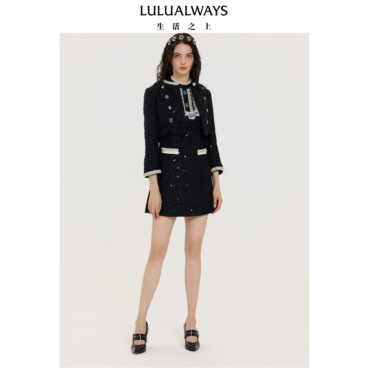 LULUALWAYS【商场同款】25秋季新款优雅气质千金小香风短外套