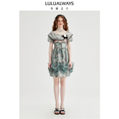 华服系列 华尔兹曲LULUALWAYS法式 宫廷立体层叠连衣裙