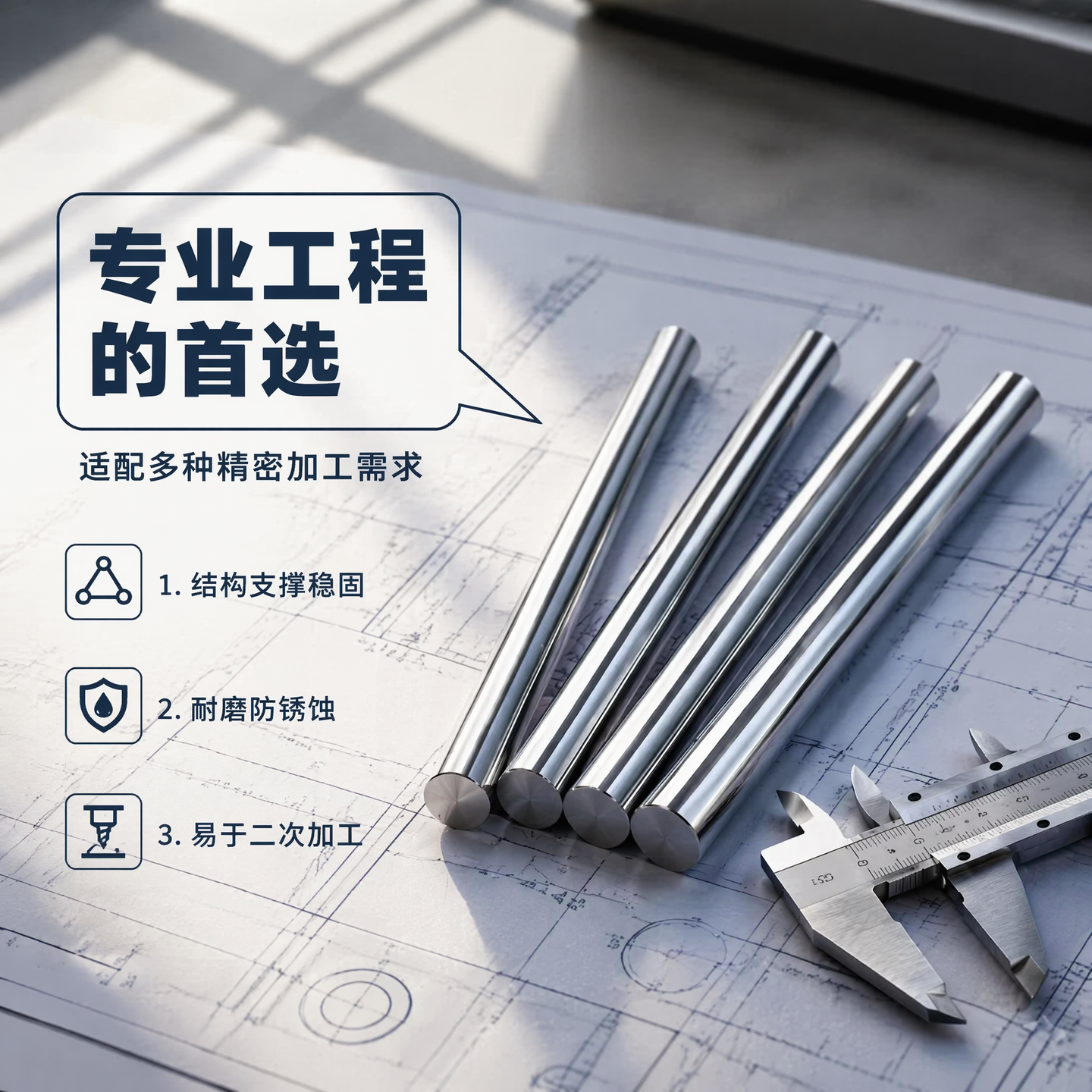 Raoe镀铬直线光轴高精度
