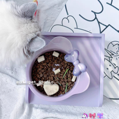 仙女喵～猫碗陶瓷韩国bd绝美碗架