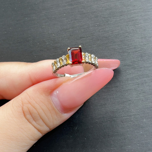 石榴石意工双色戒指原168