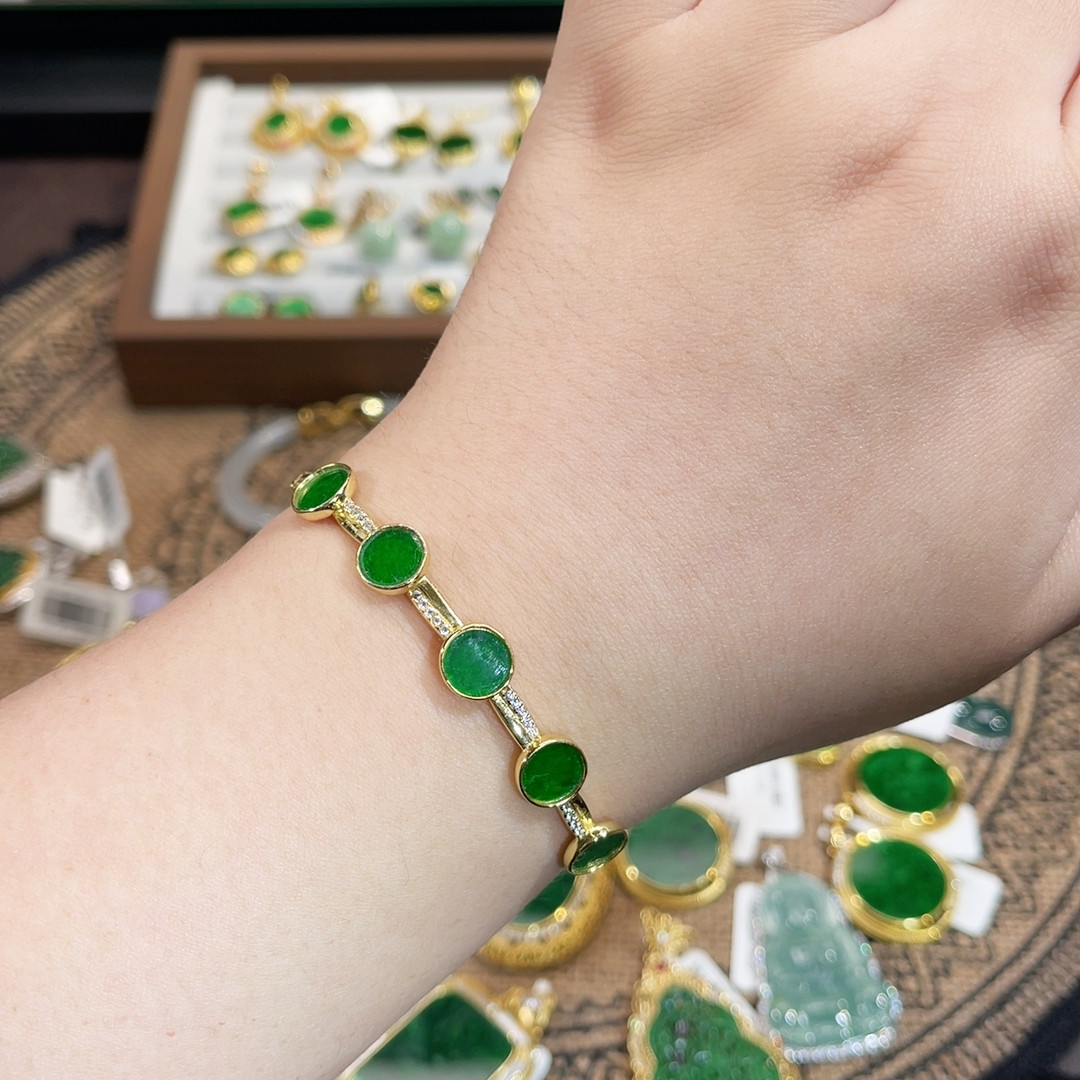 翡翠满绿五个蛋面手镯原548,饰品/流行首饰/时尚饰品新,手饰/手串,淘宝优惠券,粉丝福利购,淘宝优惠卷