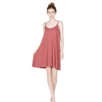 Summer extra-large 240-pound halter dress, loose and plump, 200-pound overweight girl base dress, home sleeping dress thumbnail 5