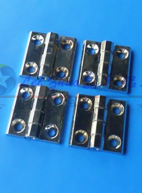 2030铝型材铰链锌合页镀铬亮色合页孔距25X25mm碟型铰链平开合页