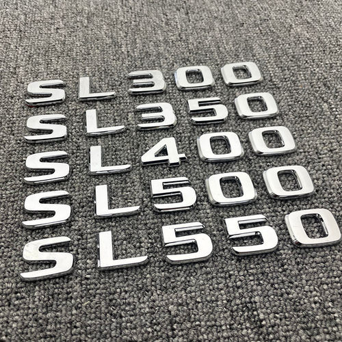 适用于奔驰SL400SL350SL500AMG字标改装尾标SL550标志后车贴车标
