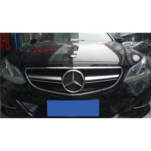 14-15款奔驰E级W212立标改大标中网 E200 E260 E300L 单杠中网