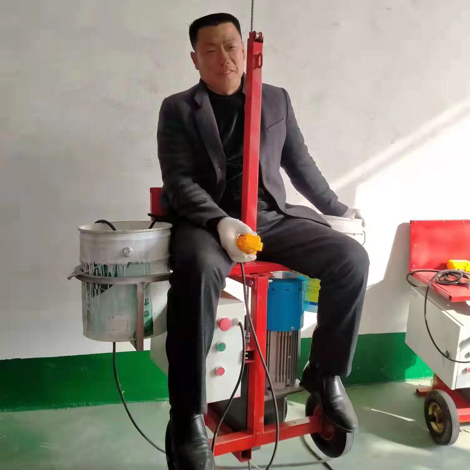 220v单人小型电动吊篮@杰鸣脚蹬工地高空高层a外墙zlp630外架挂篮