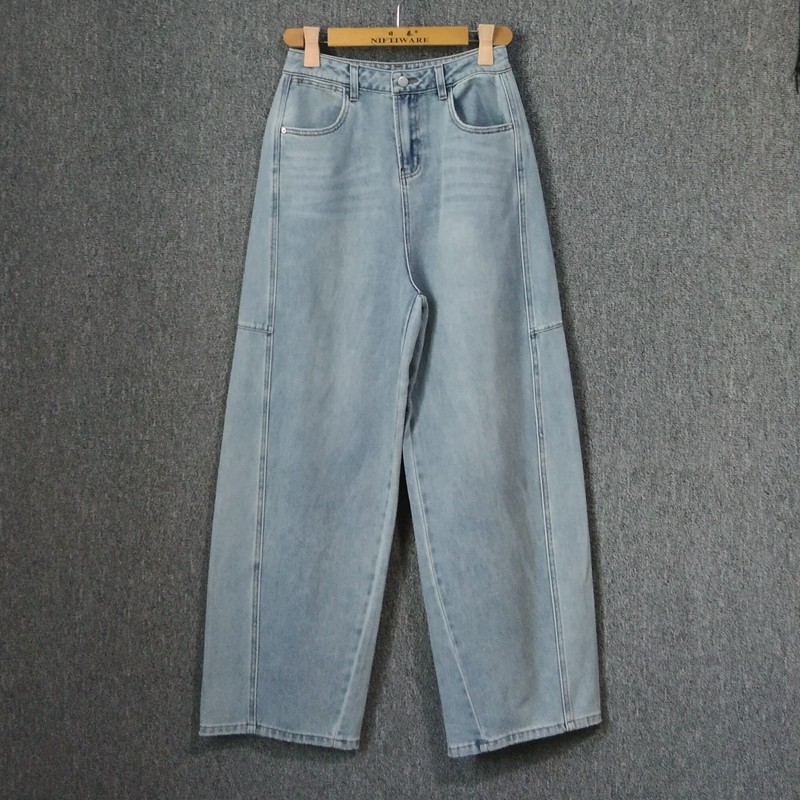 春季新款高腰宽松遮肉牛仔裤梨形直筒裤高个长裤2026百搭弯刀裤女,女装/女士精品,牛仔裤,淘宝优惠券,粉丝福利购,淘宝优惠卷