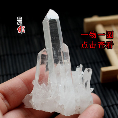 摆件手链消磁鱼缸白水晶簇