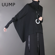 蝙蝠衫 不规则长袖 套头宽松外套女潮卫衣 UUMP2019欧洲站秋季 新款