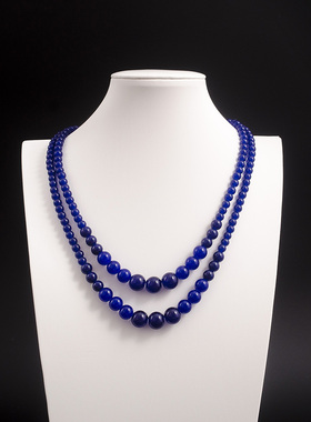 复古双层渐变大小塔珠链