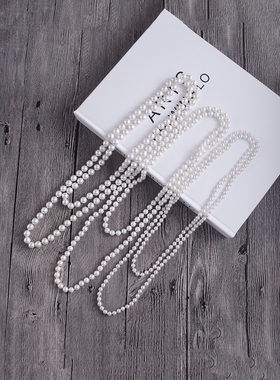 贝壳珍珠项链双层妈妈旗袍饰品