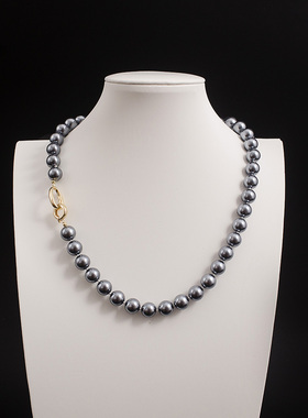 时尚复古贝壳珍珠短项链