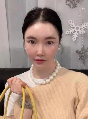 韩国东大门短款仿珍珠项链 时尚夸张巴洛克异形珠颈链choker饰品