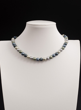 高级感8mm贝壳珍珠短项链