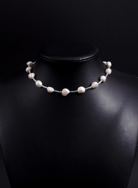 时尚不规则异形珍珠项链