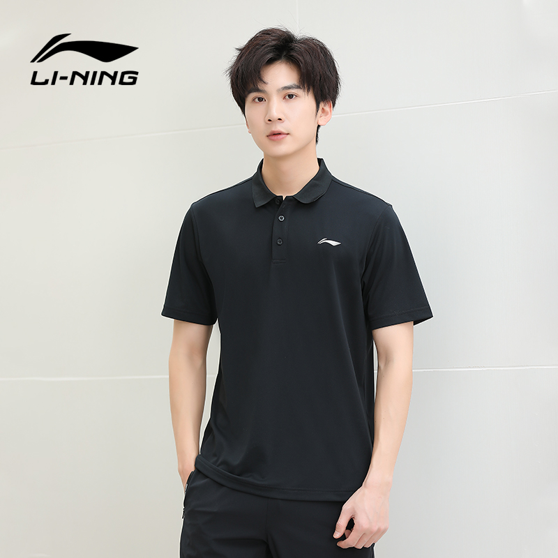李宁polo衫速干透气运动短袖男